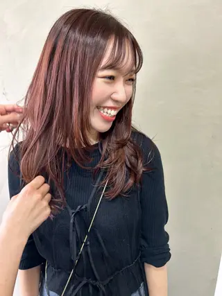 セミロング 透明感カラー 暖色shihoのヘアスタイル