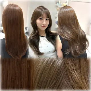 ロング カラー ✨韓国風レイヤー/ 透明感カラー🩶りくのヘアスタイル