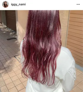 ロング カラー SALOWIN原宿iori所属・🩷🤍 NAMI🤍🩷のヘアスタイル