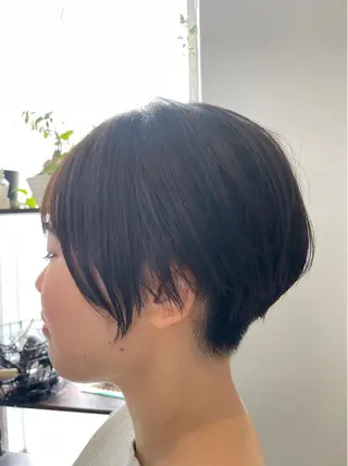 ショート カラー ブリーチなし透明感 タケザワミキのヘアスタイル