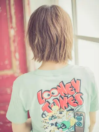 ショート カラー パーマ 池袋センターパート No.1 裕大のヘアスタイル