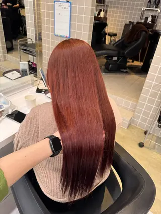 ロング カラー パーマ ヘアアレンジ メンズ キッズ 🍒暖色系 カラー🍒MEIのヘアスタイル