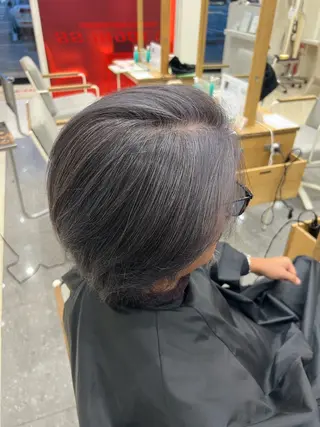 ショート メンズ 仙台白髪ぼかし/ ボブカット/千葉達人のヘアスタイル