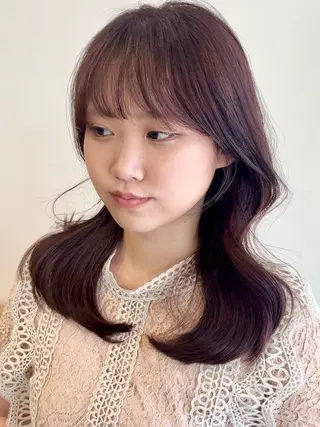 セミロング カラー i.Ehime所属・VIEW EHIME 齋藤  あつきのヘアスタイル