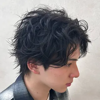 パーマ メンズ メンズパーマ🔵 ハイトーン✨原田慎也のヘアスタイル