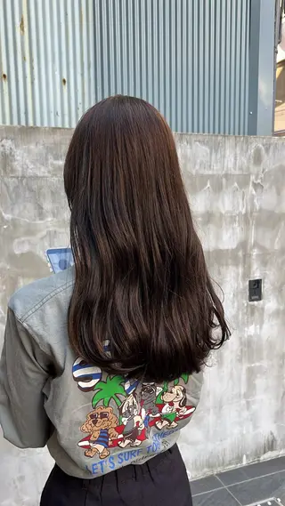 セミロング カラー ✨ミニモ限定価格◎ ブリーチ無しカラーのヘアスタイル