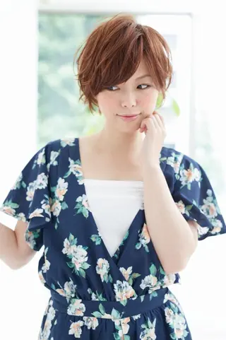 ショート カラー GO TODAY SHAiRE SALON キラリトギンザ店所属・🐱higajo🐱 比嘉門(ヒガジョウ)のヘアスタイル