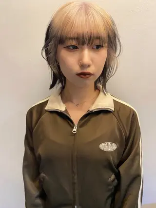 ショート カラー ヘアアレンジ 広島/ボブ/レイヤー 🌿‬wakabaのヘアスタイル