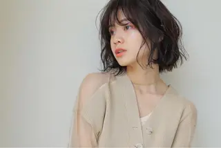 ミディアム カラー パーマ 鳥羽 正治のヘアスタイル