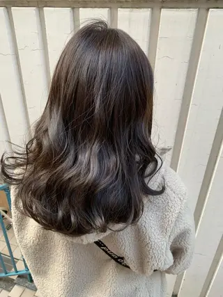セミロング カラー 髪質改善&韓国風 RINAのヘアスタイル