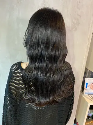 ロング カラー ヘアアレンジ 切りっぱなしボブ/ デザインカラー店長のヘアスタイル