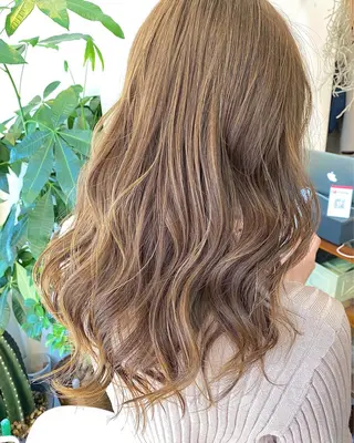 セミロング カラー パーマ OVER→三軒茶屋 /縮毛矯正・髪質改善のヘアスタイル