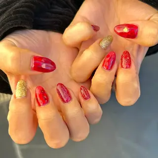 ネイル unwind ┊︎冬っぽネイル🧸のネイルデザイン