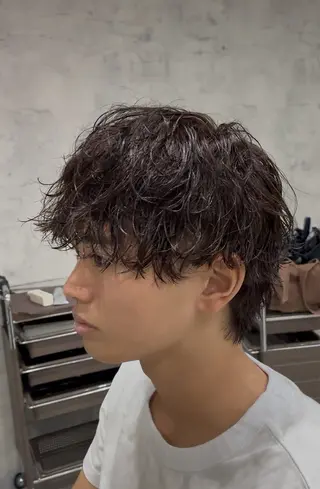 ショート パーマ メンズ ✨メンズ特化✨ サーフカール🏄‍♂のヘアスタイル