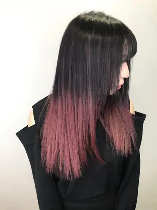 セミロング カラー EMANONシェアサロン心斎橋店所属・韓国メンズヘア　ミル クティボブ　足立佳代のヘアスタイル