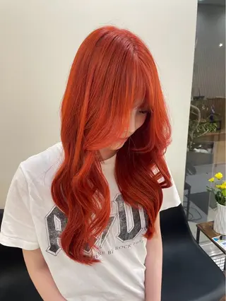 ロング カラー コテ巻き風パーマ🌀 カラー/Asukaのヘアスタイル