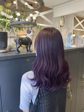 ロング カラー 柴田 枝利子のヘアスタイル