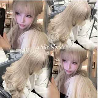 ロング カラー Kvell&Co.所属・ミルクティー💞 ハイトーン/emaのヘアスタイル