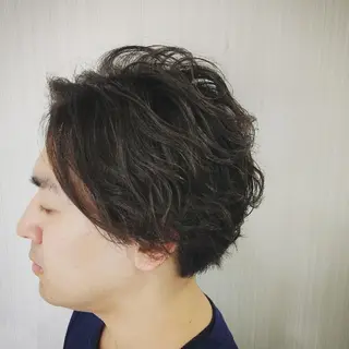ショート パーマ メンズ Add9 柳田健登のヘアスタイル