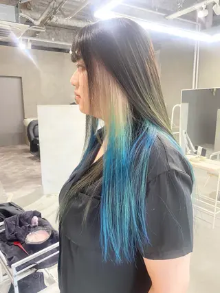 ロング カラー qulim所属・前橋 姫奈のヘアスタイル
