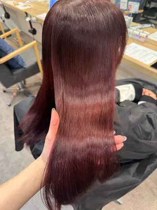 ロング カラー 縮毛矯正/ブラウン カラー/ヘアメひふみのヘアスタイル