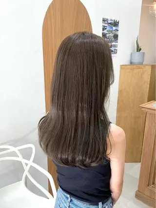 セミロング ヘアアレンジ ハル🌸柔色/ ブリーチなし/艶髪のヘアスタイル