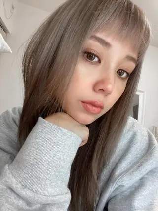 ミディアム カラー 美髪矯正　髪質改善 羽田セイゴーのヘアスタイル