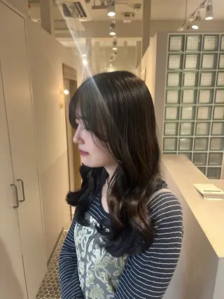 セミロング SALOWIN大宮crest所属・透明感カラー/レイ ヤー🌻/rioのヘアスタイル
