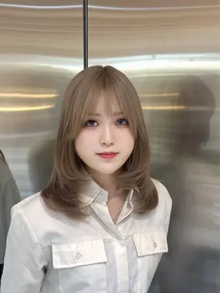 ロング カラー 韓国/ワンホン/新宿 レイヤーリョウヤのヘアスタイル