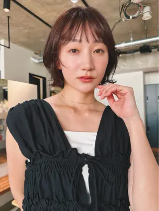 ショート カラー パーマ 🫧小顔×似合わせ× 透明感カラー🫧のヘアスタイル