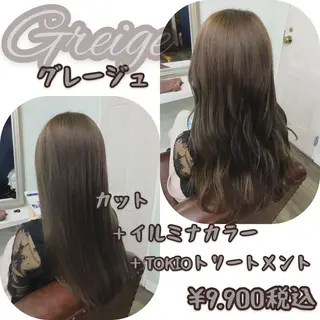 ロング ブリーチ&似合せボブ 田中寛十のヘアスタイル