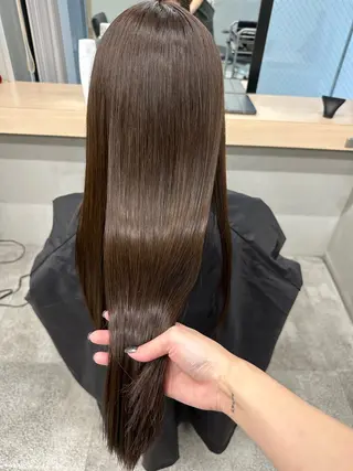 ロング 切りっぱなしボブ/ 小顔ボブNANAのヘアスタイル