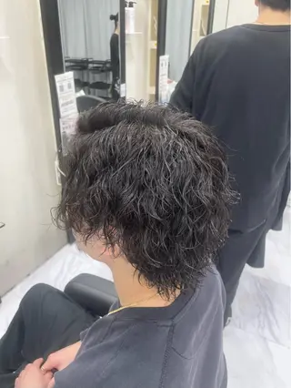 パーマ メンズ 🐥くまがい💛 ダブルカラー／パーマのヘアスタイル