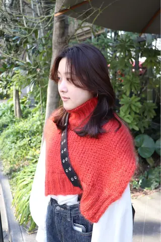 ミディアム カラー 似合わせカット /パーマ岡本淳平のヘアスタイル