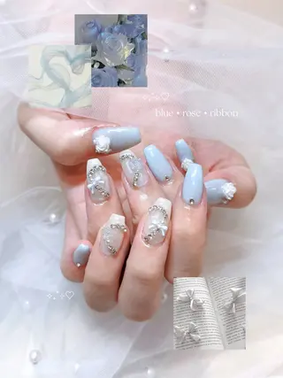 ネイル éclat nail studio（She nail studio内）所属・韓国ワンホン éclat🩵飯山のネイルデザイン
