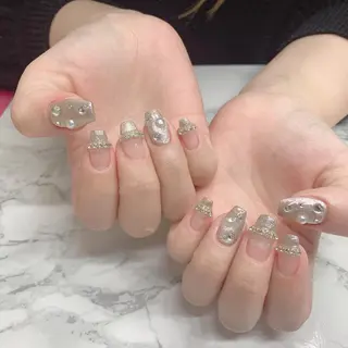 ネイル はな💎ネイル ワンホン、長さ出しのネイルデザイン