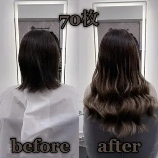 ロング KOSEI シールエクステのヘアスタイル