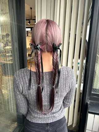 カラー 💫miyu💫デザ インカラー/アレンジのヘアスタイル