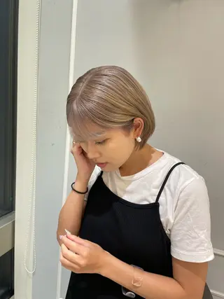 ショート カラー 🩶赤み消しカラー 🐈‍⬛荻野美思🐾のヘアスタイル