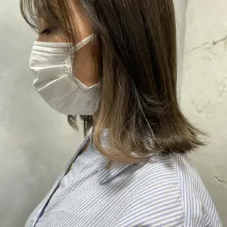 セミロング カラー nameless miichiのヘアスタイル