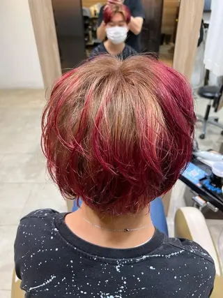 カラー メンズ 心斎橋バレイヤージュ 小林勝貴のヘアスタイル