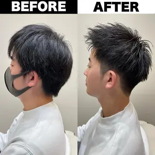 メンズ Soleria /ソレリア所属・メンズカットのプロ 田中慎一のヘアスタイル