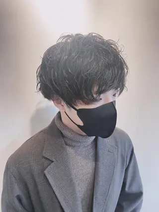 メンズ 波巻きスパイラル/ メンズパーマ/ゆうひのヘアスタイル