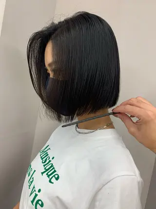 ショート カラー パーマ/ボブ/ レイヤー/豊浦翔太のヘアスタイル