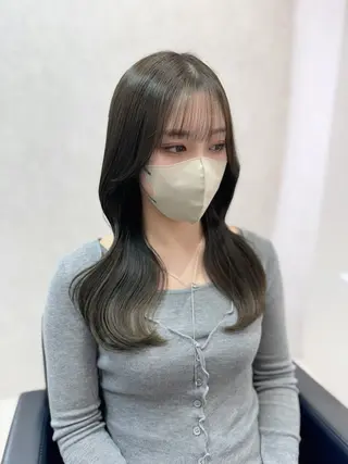 セミロング レイヤーカット 韓国🇰🇷EMIのヘアスタイル