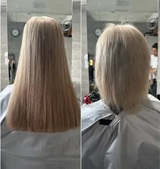 ロング カラー 川浪 ほほみのヘアスタイル