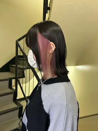 ミディアム カラー ☕️結【suii.】 ボブ/ヘアセット☕️のヘアスタイル