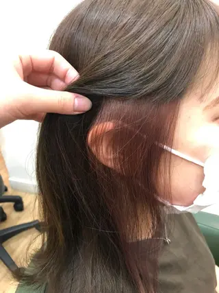 ミディアム カラー 康本 瑞季のヘアスタイル