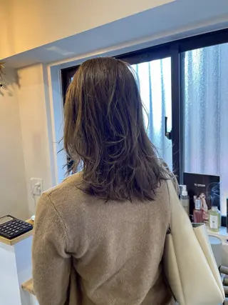 セミロング カラー 下石怜子/レイヤー/ 透明感カラーのヘアスタイル