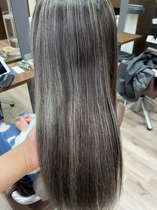 ロング カラー たなか りなのヘアスタイル